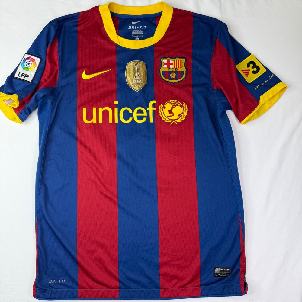 Authentic Nike FC Barcelona 2010-11 Home Jersey MESSI #10 Size M